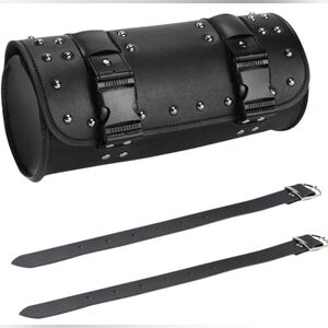 Motorcycle Fork - 12"  Tool Bag Sissy Bar PU Leather Weather Resistant Storage